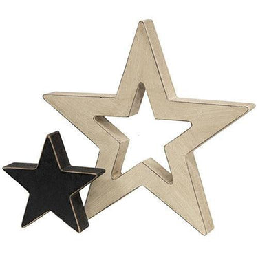 2 Set Black & White Cutout Stars - The Fox Decor